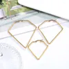 Creolen Korea Unregelmäßiger Ohrring Dreieck Golden Damen Geometrisch Edelstahl Statement Schmuck Mode Mädchen Geschenk