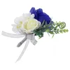 Flores decorativas terno de casamento decoração casal boutonniere vestido de noiva o corpete de seda noivo