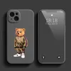 Coque de téléphone ours à la mode, étui en Silicone solide et souple pour iPhone 15 14 13 Pro 12 11 Pro Xs X XR Max 8 7 SE