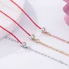 Tiktok Net Liu Yuning Same Rose Gold Red Bracelet Women's Lifetime Transfer Simple Zircon Rope Jewelry