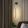 Vägglampa modern enkel led nordisk sovrum headboard långa ljus vardagsrum bakgrund lyxiga kreativa lampor