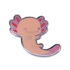 Pins broszki kawaii axolotl emalia sześciokąt broszka rybna broszka płazienka