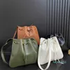 Drawstring bags Women Bucket Leather Shoulder Bag Luxury Crossbody Female Handbags Fashion Letter Purses Cross Body