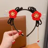 Accessoires de cheveux gland enfants perruque bandeau tresse fleur Hanfu bâtons Style ancien chapeaux année chinoise enfants