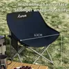 Camp Furniture Outdoor Folding Portable Moon Chair Camping Stol Fishing Bench Camping Ultra Light Portable Recliner Beach Chair Picnic Chair YQ240315