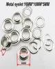 500PCS 16MM10MM5MM metal silver EYELET button sewing clothes accessory round buttons Handbag leather eyelets MNE018100270