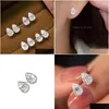 Stud 2023 Choucong Marke Ohrringe Klassischer Schmuck 925 Sterling Silber Princess Cut Weißer Topas CZ Diamant Edelsteine Party Wassertropfen DHNPW