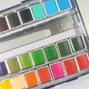 36color Solid Watercolor Paints Set Artist Water ColoringTins Box Palette