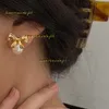 Stud Diamond Bijoux Boucles d'oreilles Goujons d'oreille Mode Blanc Sterling Argent 925 Noeud Noeud Ruban 2024 Cadeau Rond Boucles d'oreilles Designer Bijoux Plaqué Or Jaune Joli Cadeau