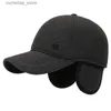 Ball Caps 2022 Herfst en Winter Heren Outdoor Baseball Cap Warme Oorbescherming Cap Eend Tong Cap Straat Rebound Cap Goros Hip Hop HatY240315