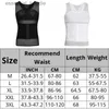 Mäns kroppsformar Mens Compression Vest Slimming Body Shaper Shirt Tummy Control Fitness Workout Tank Tops ABS ABDOMEN Underdirts WithC24315