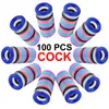 100 pièces Silicone Durable anneau de pénis hommes adultes retard d'éjaculation beignet coq anneaux en caoutchouc agrandissement Sex Toy pour homme 240312