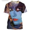 Men's T-Shirts 2022 New Mens T-shirt 3D Print Body Art Mens Clothing Ts O Neck Oversized Casual Short Slve Shirt Cool Hip Hop Strtwear Y240315