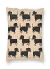 Coussin décoratif oreiller mignon teckel chiot motif housse de coussin impression 3D Wiener saucisse chien carré taie d'oreiller pour voiture oreillerc5291406