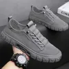 Casual Shoes Men's Canvas Outdoor Round Head Sneakers Lightweight Non-Slip Driving Flats Zapatillas Deportivas Hombre