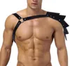 Érotique Réservoir Lingerie Gilet Exy PU Harnais Fétiche Hommes Rave Costumes BDSM Bondage Érotique Lingerie Gay Sexy Costumes Épaule Armor6469516