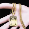 Collier avec pendentif médaille de la vierge marie catholique, notre-dame de Guadalupe, pour femmes et hommes, chaîne en or jaune 14 carats, bijoux masculins