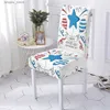 Chair Covers American Flag Style Chairs Furniture Dining Room Cover Independence Pattern Anti-Dirty Seat Stuhlbezug L240315