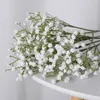 Fleurs décoratives 90 têtes 52 cm bouquet de gypsophile en plastique artificiel bricolage ornements d'arrangement floral pour la fête de mariage fausses plantes décor