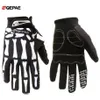 Qeqae Skeleton Patroon Unisex Volledige Vinger Fietsen Motor Motorracen Rijhandschoenen Fietshandschoen voor dames en heren 2263y