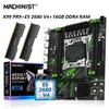 Machinist X99 moderkortssats med LGA 2011-3 Xeon E5 2680 V4 CPU och DDR4 16GB 2* 8G Desktop Memory Combo X99 PR9 240307