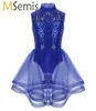 Mädchen Pailletten Mesh Tutu Ballett Kleider Eiskunstlauf Kleid Gymnastik Trikot Leistung Wettbewerb Lyrical Dance Kostüm S7387636