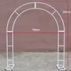 Set di supporti per torta per arco nuziale bianco Set di supporti per fiori in metallo Porta ad arco per matrimonio Sfondo Decor Arco tondo Decorazione per feste a casa prop