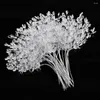 Dekorativa blommor Transparent kvistar akryl för hem Diy Bridal Tiara Crystal Bud grenar Flower Artificial Bouquet Craft Decoration