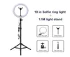 Lampka Pierścień Selfie LAGIO Pierścień USB Lampa Pograph Lampa Pogficzna z uchwytem telefonu 2M Statyw Stand for Makeup YouTube2744338