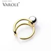 Anelli a grappolo Moda Doppia linea annodata Anelli midi per le donne Oro argento Colore % Rame Anelli Anello Gioielli Bagues Mujer Anel L240315