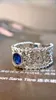 Boucles d'oreilles JY2024 No. 12011 G18 K, bijoux en or naturel 0,61 ct, pierres précieuses saphir bleu, clous pour femmes