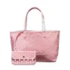 Modehandväska designer väskor tygsäska plånbok läder messenger axel bär handväska kvinnor väskor stor kapacitet sammansatt shopping väska pläd dubbel bokstav