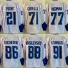 Mężczyźni 2024 Alternate Hockey 86 Nikita Kucherov Jerseys 88 Andrei Vasilevskiy 91 Steven Stamkos 21 Brayden Point 77 Victor Hedman zszyty biały niebieski odwrotny retro Retro