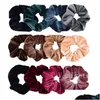 Party Favor 36 Couleur Femmes Filles Corde De Cheveux Élastique Vintage Veet Anneau De Cheveux Gros Intestin Boucle De Cheveux Queue De Cheval Bandeau T9I002248 Drop Dheaq