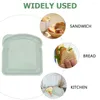 Plates 4 Pcs Sandwich Box Large Container Bakery Boxes Containers Bamboo Fiber For Outdoor Lunchbox