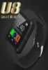 Bluetooth Smart Watch U8 Wireless Bluetooth Smartwatches Screen Screent Smart Warr zegarka z kartą karty SIM na Android iOS z RE2312420