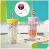 Drinking Sts Baby Princess Sile St Toppers Accessories Er Charms Reusable Splash Proof Dust Plug Decorative 8Mm/10Mm Party Drop Delive Otn51