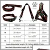 Dog Collars Leashes Collar Set Designer Pet Harness Luxury Gilded Letter Pattern Leash For Small Medium Large Do Drop Delivery Hom Dhogj