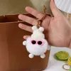 Tasarımcı Keychains Landards Bags Büyüleyici küçük kömür topu rex tavşan kürk topu araba anahtar zincir halka aksesuarları sevimli çizgi film çirkin sevimli elf peluş bebek çanta kolye bebek