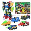 Transformation toys Robots 5-in-1 Mini Force V Rangers Transforming Robot into Toy Cars Figurine Mini Force X Deformation Toy Dinosaur Robot 2400315