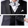 Spring Autumn Childrens Formal Dress Suit Set Flower Boy Wedding Host Performance Party Costume Kids Blazer Pants Vest Outfit 240304