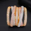 Cluster Rings Godki Luxury Twist Stacks Stackbara ringar för kvinnor Bröllop kubiskt zirkonförlovning Dubai Naija brudfingerring L240315