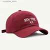 Ball Caps 2023 New Cotton Baseball Hat Suitable for Women Letter Embroidery Hip Hop Button Mens Hat Fashion Truck Driver Sports Unisex Sun HatY240315