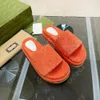 Mulheres chinelos planos moda fundo grosso 5.5 cm sandálias de ascensão carta bordado slides luxo senhora plataforma cunhas sandália praia sapatos de salto alto