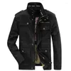 Mannen Jassen Militaire Jas Mannen Multi-pocket Katoen Outdoor Jassen Casual Herfst Cargo Uitloper 7XL Merk Mannelijke Kleding n161