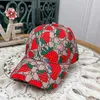 Mode Erdbeeren Baseball Caps für Herren Designer Sport Hut Luxus Damen Casquette Outdoor Ball Cap Reise Sonnenhüte G Cowboy R249m