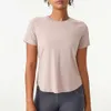 Lu Align Lemon T-Shirt, atmungsaktiv, locker, für Damen, Yoga, kurzärmelig, Tanktop, einfarbig, Nylon, schnell trocknend, Sport-Laufweste, Damen-Sweatshirt