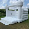 wholesale High Quality Full Trampolines Inflatable Castle Wedding Bouncer House White Inflatable Bouncy with Air Blower