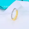 Tifaniym classic New T Home LOCK Series Lock Head Ring for Women with 18K Gold Plating in Platinum Fashion Diamond Set Couple