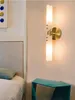 Lampade da parete 2024 Lampada da parete a LED Art Deco alla moda in rame oro nero per soggiorno camera da letto